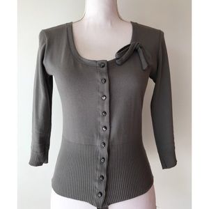 Zara Cropped Cardigan Thin Knit 💯 Cotton